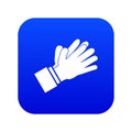 Clapping applauding hands icon digital blue