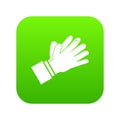 Clapping applauding hands icon digital green