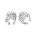 Clapping hand, Applause. Vector icon template