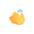 Clapping hands gesture flat icon