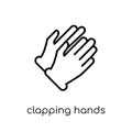 Clapping Hands icon. Trendy modern flat linear vector Clapping H