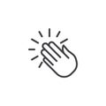 Clapping hands line icon
