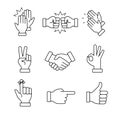 Clapping hands and other gestures Royalty Free Stock Photo