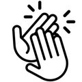 Clapping hands vector illustration by crafteroks Royalty Free Stock Photo