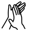Clapping hands vector illustration by crafteroks Royalty Free Stock Photo