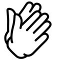 Clapping hands vector illustration by crafteroks Royalty Free Stock Photo