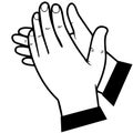 Clapping hands vector illustration by crafteroks Royalty Free Stock Photo