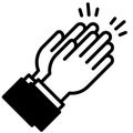 Clapping hands vector illustration by crafteroks Royalty Free Stock Photo