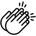 Clapping hands vector illustration by crafteroks Royalty Free Stock Photo
