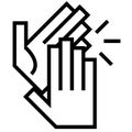 Clapping hands vector illustration by crafteroks Royalty Free Stock Photo