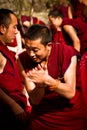A clapping monk of Sera Monastery, Lhasa, Tibet