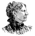 Clara Barton, vintage illustration