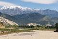 Clarence river with Seaward Kaikoura Range, New Zealand