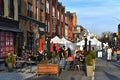 Clarence Street in Ottawa, Canada with tents to allow for seating during pandemic lockdowns Royalty Free Stock Photo