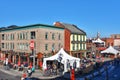 Clarence Street in Ottawa, Canada with tents to allow for seating during pandemic lockdowns Royalty Free Stock Photo