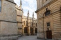 Clarendon Building Courtyard Oxford 18/07/2019 with Sheldonian Theatre Royalty Free Stock Photo