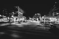 Clarendon Central Park at night, in Arlington, Virginia. Royalty Free Stock Photo