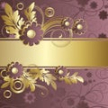 Claret background with flowers Royalty Free Stock Photo