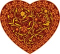 Claret heart with ornament