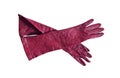 Claret leather gloves Royalty Free Stock Photo