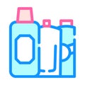clarifier and oxides for hair coloring color icon vector illustration