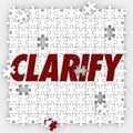 Clarify Word Puzzle Hole Pieces Explain Situation