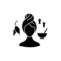 Clarifying face mask glyph icon Royalty Free Stock Photo