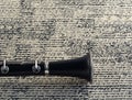 Clarinet Bell on Old Writing Background Royalty Free Stock Photo