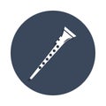 clarinet icon in badge style. One of music collection icon can be used for UI, UX Royalty Free Stock Photo