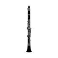 Clarinet icon, black simple style