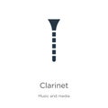 Clarinet icon vector. Trendy flat clarinet icon from music collection isolated on white background. Vector illustration can be
