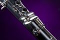 Clarinet Isolated Purple Spotlight