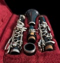 Clarinet in its case Royalty Free Stock Photo