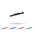 Clarinet multi color icon. Simple glyph, flat vector of music instrument icons for ui and ux, website or mobile application