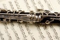 Clarinet and Music Royalty Free Stock Photo