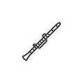 Clarinet musical instrument line icon