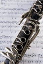 Clarinet and notes Royalty Free Stock Photo