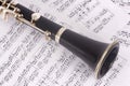 Clarinet and notes Royalty Free Stock Photo