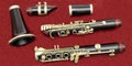 Clarinet pieces Royalty Free Stock Photo