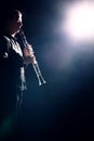 Clarinet player classical musician playing concert