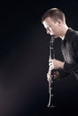 Clarinet player classical musician playing