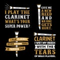 Clarinet Quotes Saying, vector best for print design like t-shirt, mug, frame and other, good for print