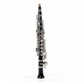 Whimsical American Barbizon Style Black Clarinet With Silver Hardware