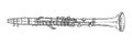 Clarinet. Vintage black engraving illustration Royalty Free Stock Photo