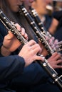 Clarinets of a municipal band. Royalty Free Stock Photo