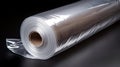 Clarity in Detail: Close-up of a Plastic Wrap Roll. Generative ai