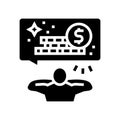 clarity financial freedom money glyph icon vector illustration Royalty Free Stock Photo