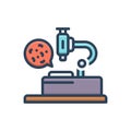 Color illustration icon for Clarity, lucidity and microsocpe