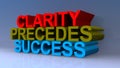 Clarity precedes success on blue