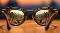 Clarity Unveiled: Glasses Revealing the World in Clear Vision Royalty Free Stock Photo